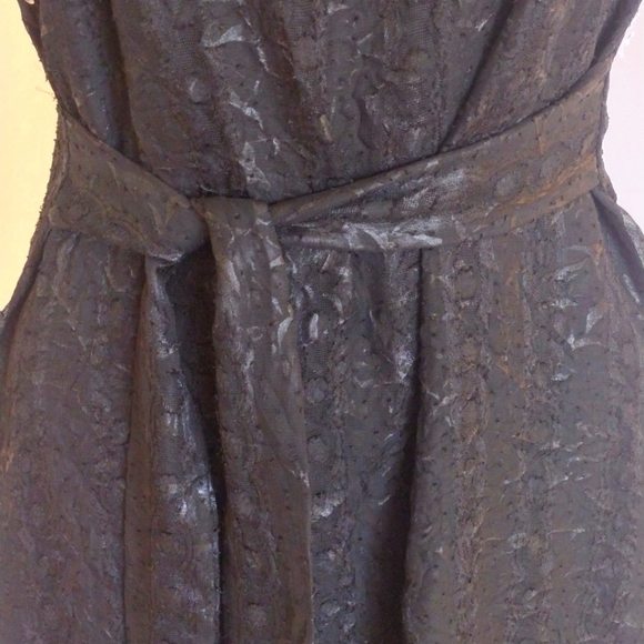 Closet Romantic Woman Medium‎ Lace Flare Black Dress Knee Length Ruffle Sleeve - Picture 6 of 8